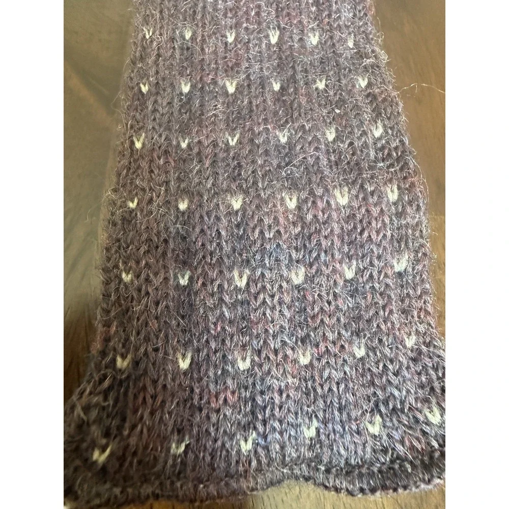 Rooster Roosternit Mens Wool Knit Tie Brown White Geometric Pattern‎ Birdseye